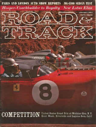 ROAD & TRACK 1963 JAN - LOTUS 23 & CLIMAX, CLISBY